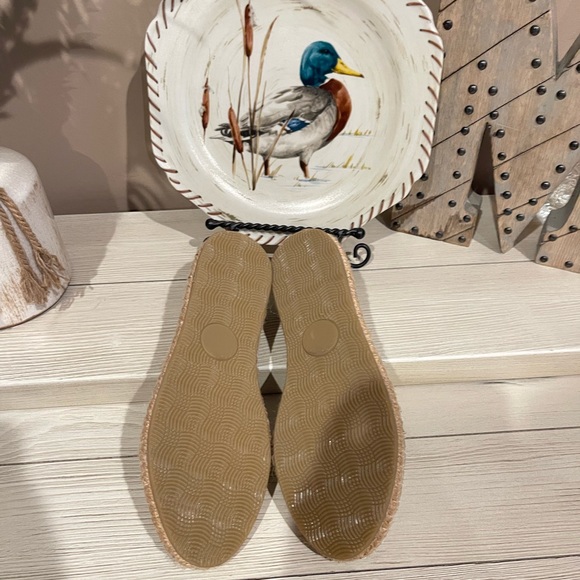 Snake Skin Patterned Canvas Espadrille Slip Ons - Picture 5 of 5